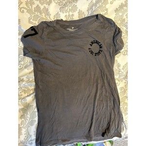 Gray American Eagle 77 Circle Logo Tee